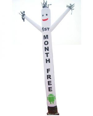 1st Month Free Air Dancer Tube Man White With Android logo