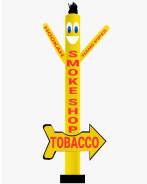 20Ft Tall Smoke Shop Air Inflatable Tube Man Dancer With Arrow