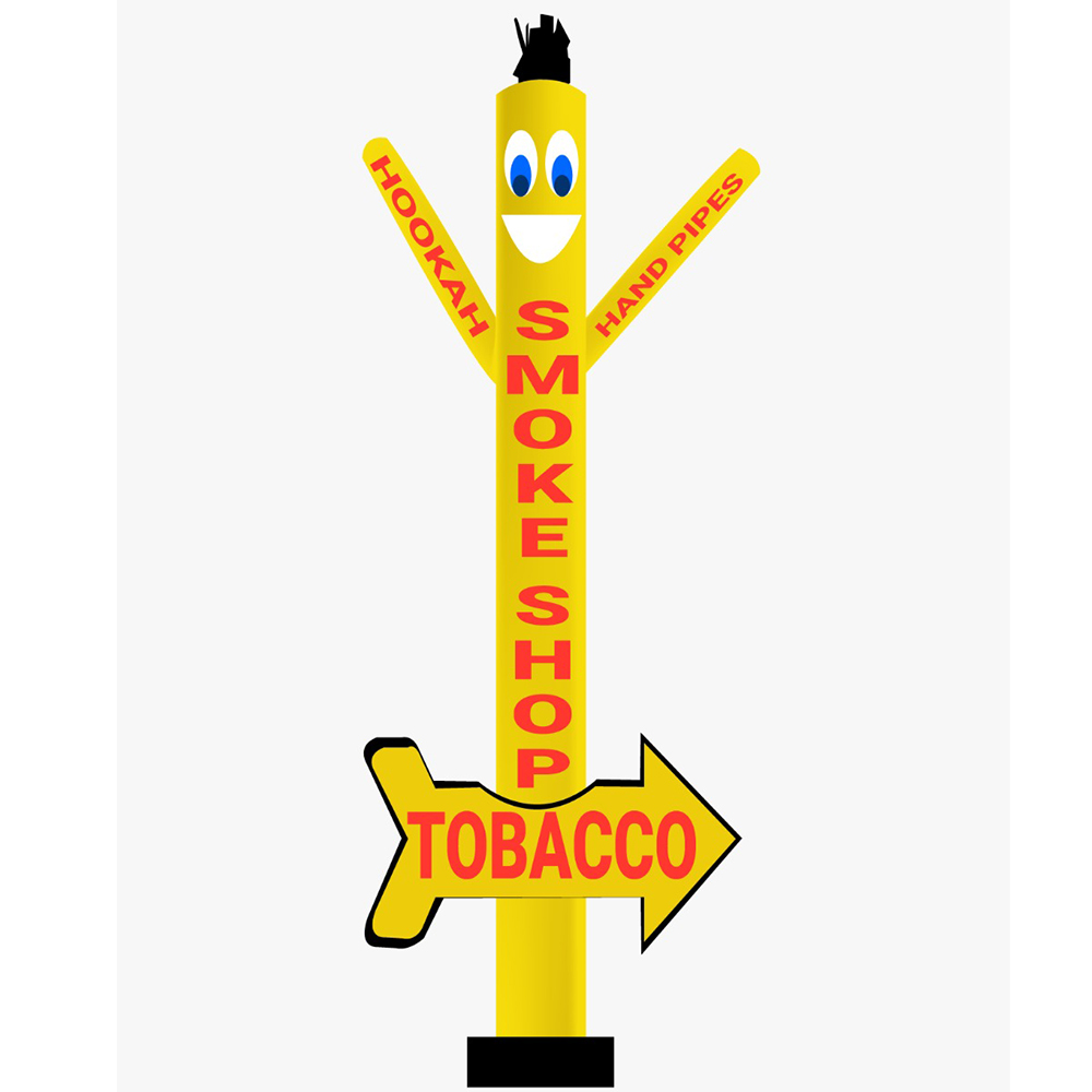 20Ft Tall Smoke Shop Air Inflatable Tube Man Dancer With Arrow