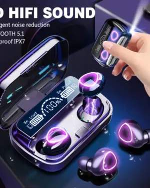 M10 Wireless Earbuds Bluetooth 5.1 TWS 2200mAh Charging Box in Ear Earphones True Stereo Sports Headphones Waterproof/Sweatproof Headsets with Microphone - Image 2