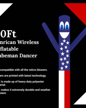 20Ft American Flag Air Inflatable Dancer Tubeman | Market Product Event US Flag Nation Wacky Waving Tube Puppet Guy