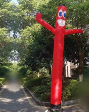 20Ft Solid Red Color Air Inflatable Dancer Tube Man | Tall Sky Wacky Waving Inflatables Puppet Guy - Image 3