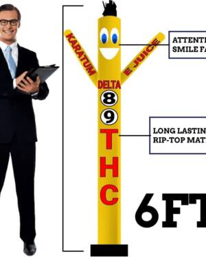 6Ft Delta 8 & 9 THC Inflatable Tube Man Air Dancer