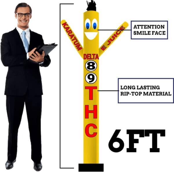 6Ft Delta 8 & 9 THC Inflatable Tube Man Air Dancer