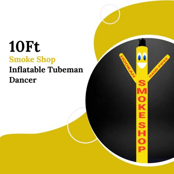 10Ft Tall Smoke Shop Inflatable Tube Man Dancer Without Arrow