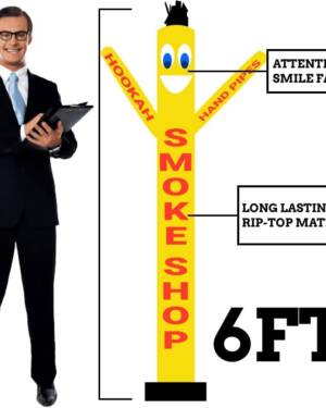 6Ft Tall Smoke Shop Air Inflatable Tube Man Dancer Without Arrow