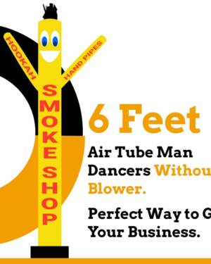 6Ft Tall Smoke Shop Air Inflatable Tube Man Dancer Without Arrow
