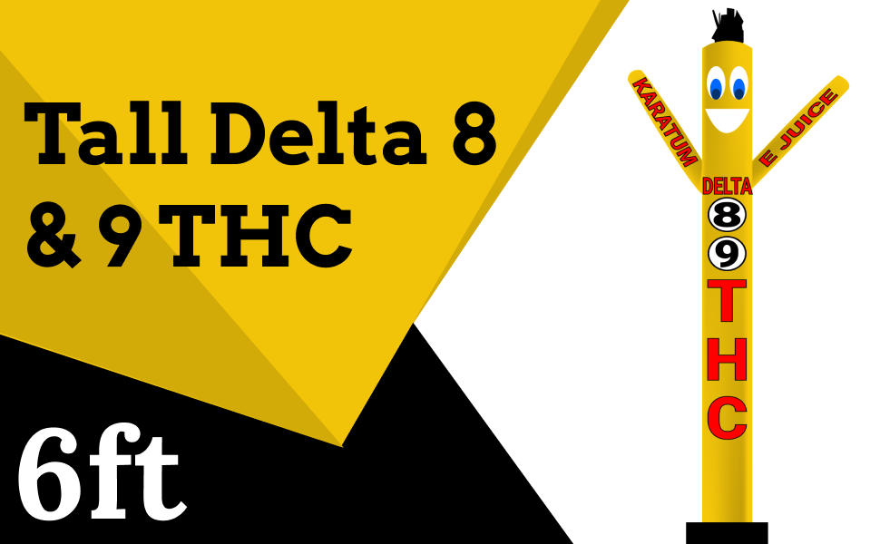 6Ft Delta 8 & 9 THC Inflatable Tube Man Air Dancer 