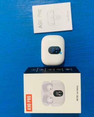 A90 Pro Wireless Gaming Earbud Bluetooth Headphones LED Power Display BT 5.3 White Color - Image 3