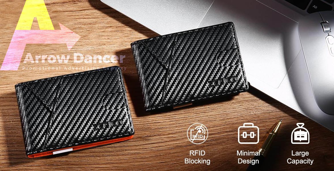 Men Slim RFID Wallets Bifold Leather Minimalist Money Clip Men’s Wallet