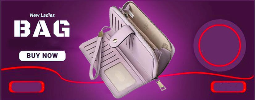  RFID Blocking Women Wallet 100% Leather Purse (Light Purple)