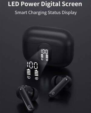 A90 Pro Wireless Gaming Earbud Bluetooth Headphones LED Power Display BT 5.3 Black Color