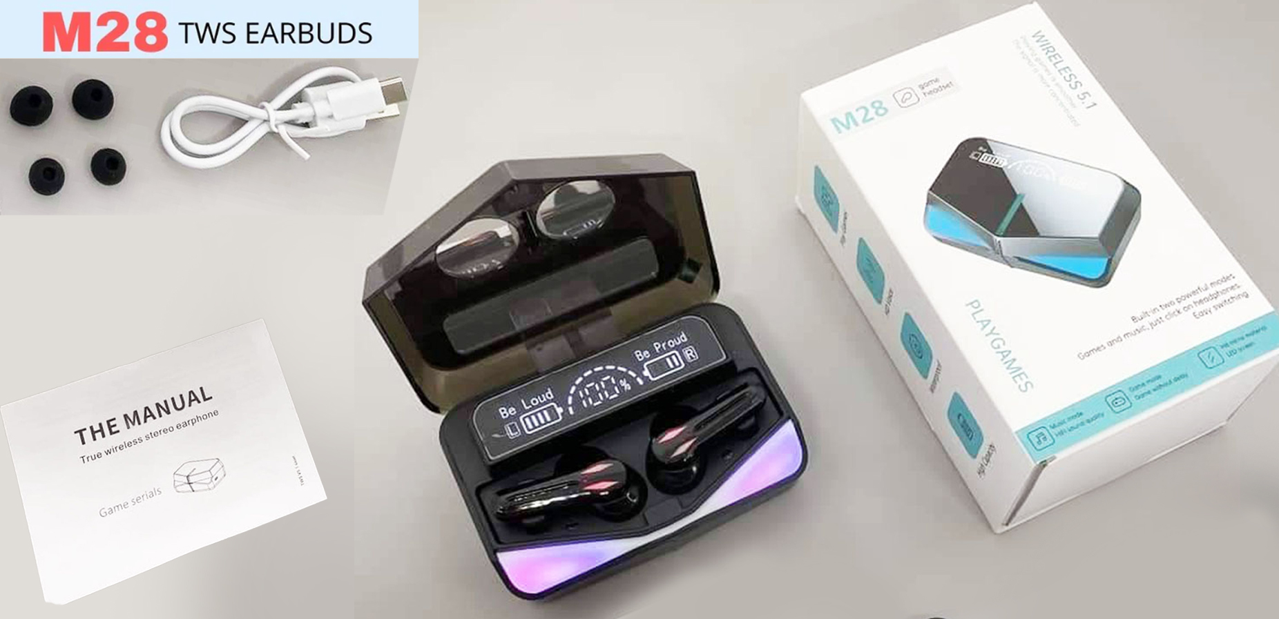 M28 Wireless Gaming Earbuds