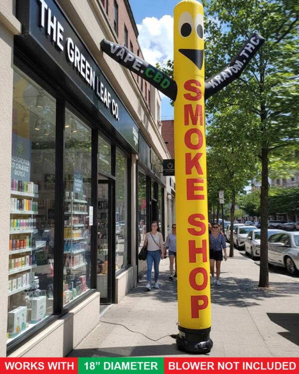 18ft Tall Smoke Shop Vape Air Inflatable Tubeman Dancers 18ft Tall Smoke Shop Vape Air Inflatable Tubeman Dancers