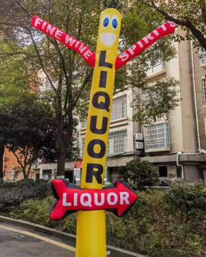 18ft Fine Wine Liquor Spirits Inflatable Tube Man Dancer with Arrow - Image 4