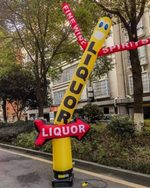 18ft Fine Wine Liquor Spirits Inflatable Tube Man Dancer with Arrow - Image 3
