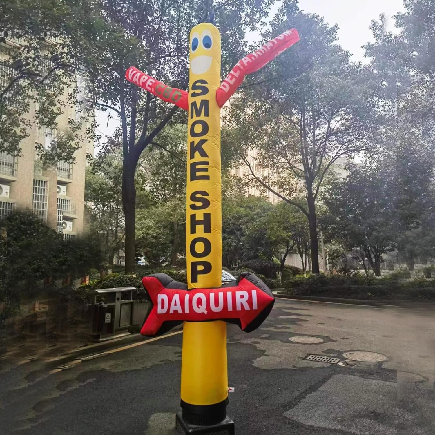 18Ft Daiquiri Smoke Shop Inflatable Tube Man Dancer with Arrow