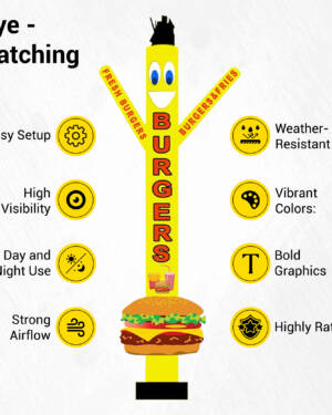 Fresh Burgers Air Inflatable Tubeman Dancer