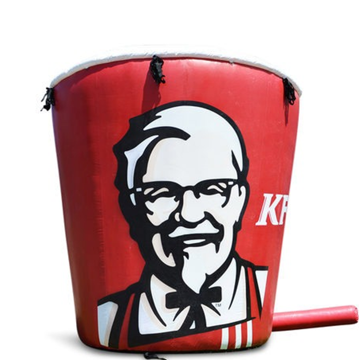 22 Ft KFC Bucket Advertising Giant Inflatable Balloon