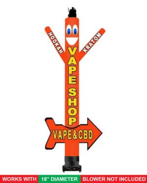 Vape Shop Air Inflatable Tube Man Dancer with Arrow Sign