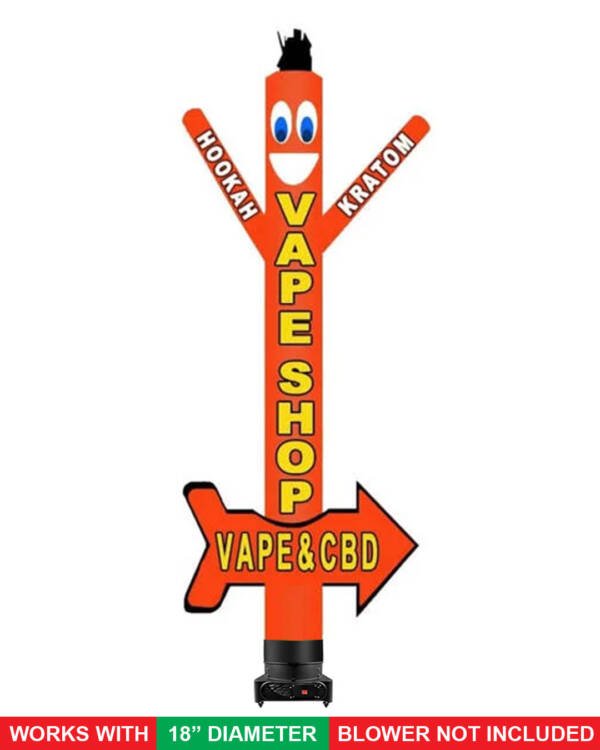 18ft Vape Shop Air Inflatable Tube Man Dancer With Arrow