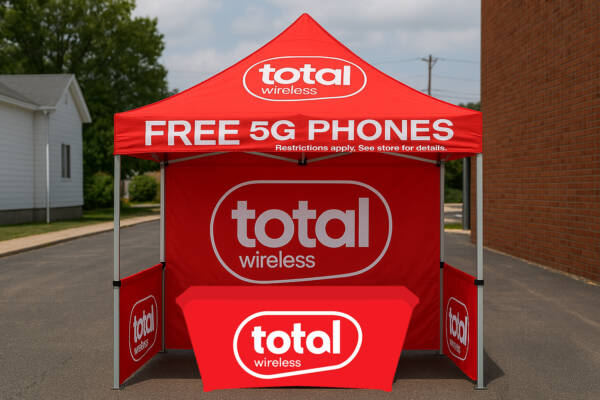 10x10 Total Wireless - Tent Advertising