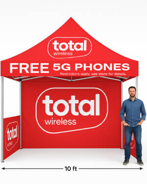 10x10 Total Wireless - Tent Advertising