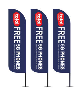 12ft Feather Flags Total Wireless Pack-of-3-Flags