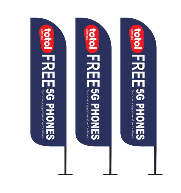 12ft Feather Flags Total Wireless Pack-of-3-Flags