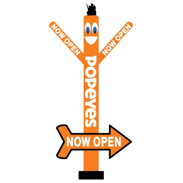 20ft Popeyes Air Dancer Inflatable-with-arrow-USA
