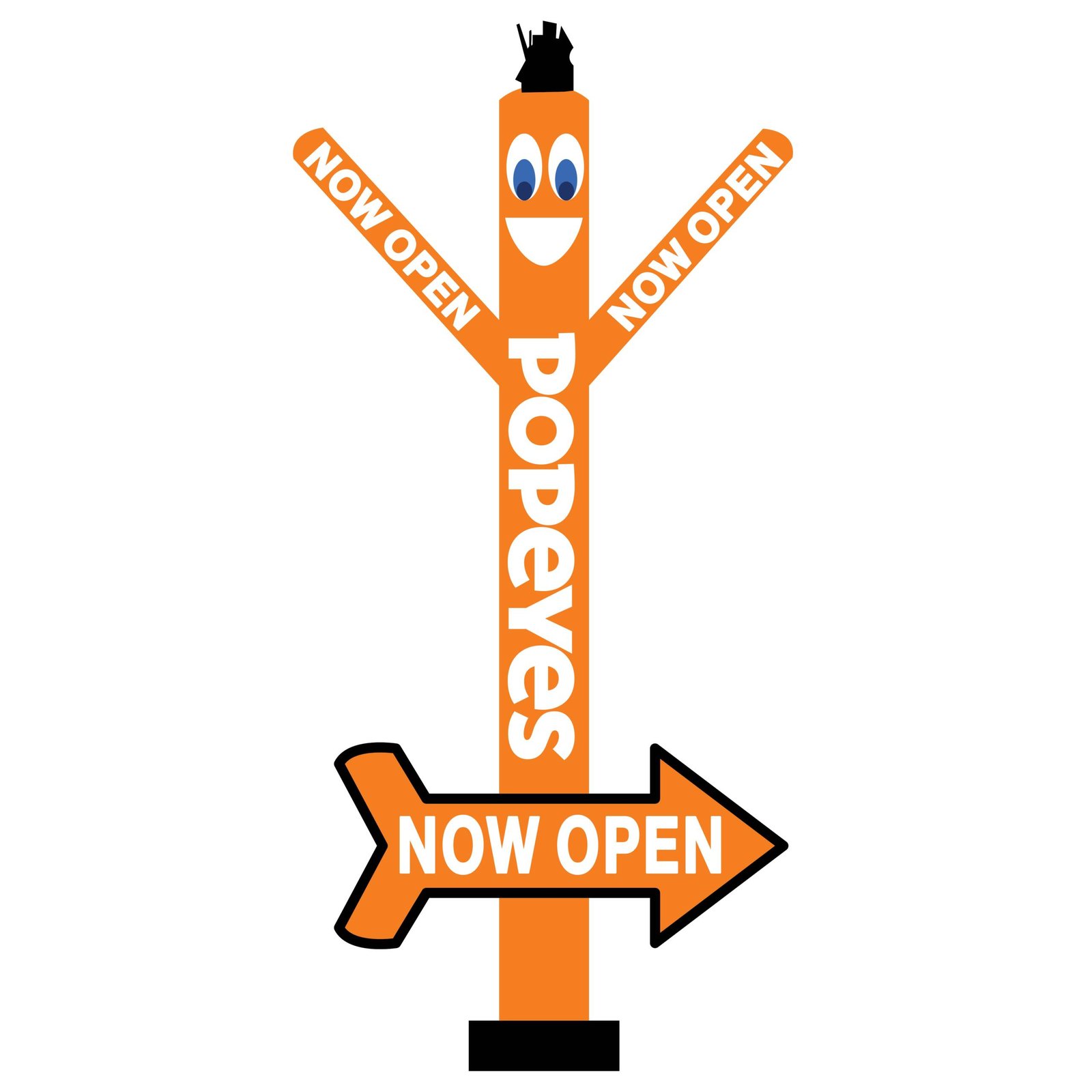 20ft Popeyes Air Dancer Inflatable-with-arrow-USA