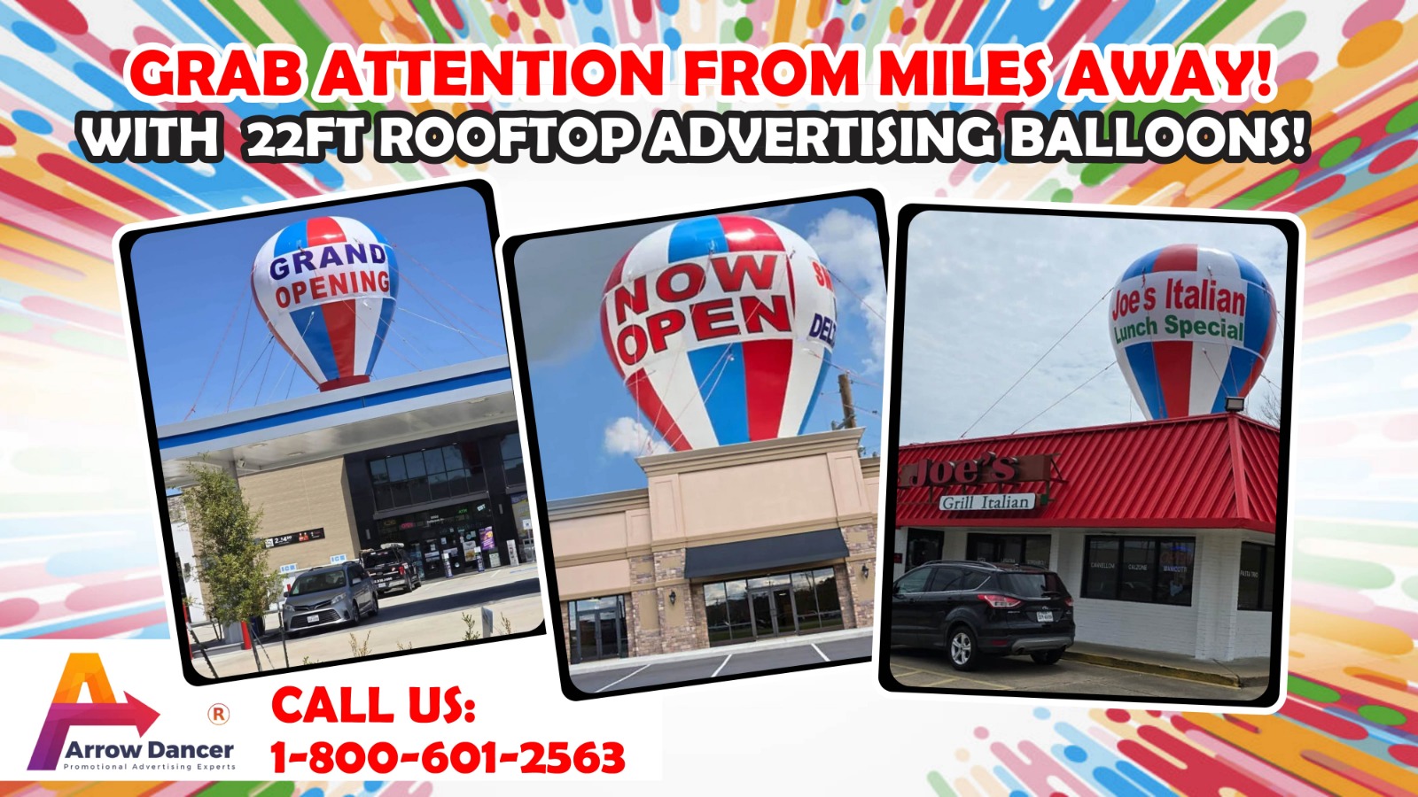 Custom 22ft Giant Rooftop Advertising Balloons