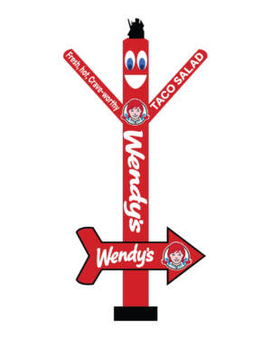 20ft Wendy’s Inflatable Air Dancer with Arrow Sign