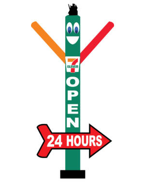 7-Eleven Inflatable Air Dancer with Arrow Sign