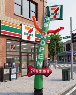7-Eleven Inflatable Air Dancer with Arrow Sign