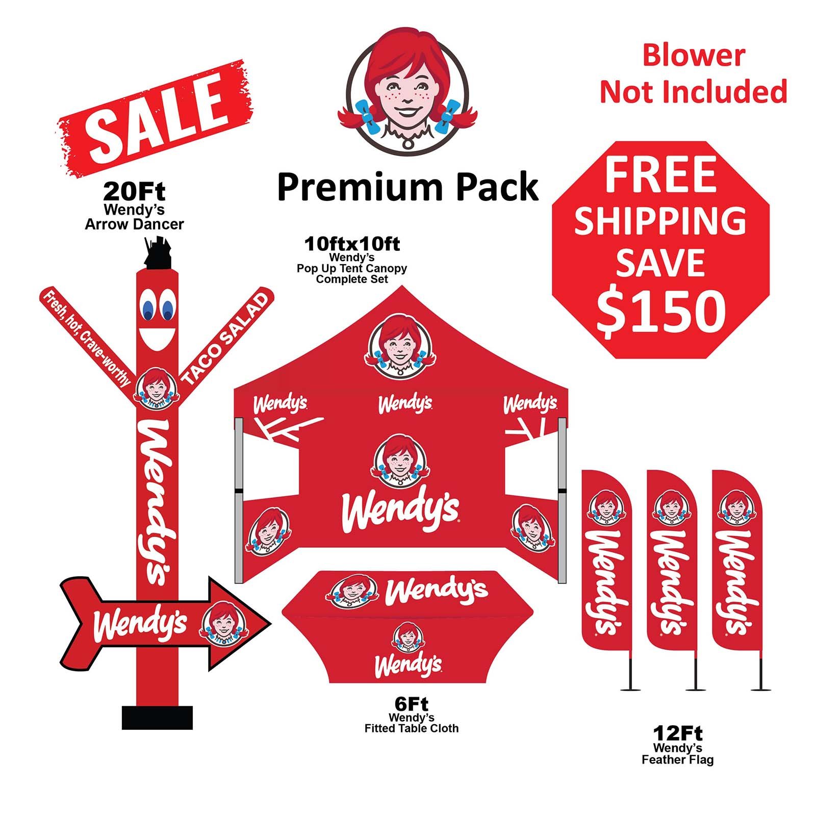Wendy’s Outdoor Advertising Premium Pack Deal With 10x10 Canopy Tent