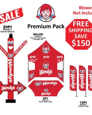 Wendy’s Outdoor Advertising Premium Deal Pack With 5X5 Canopy Tent