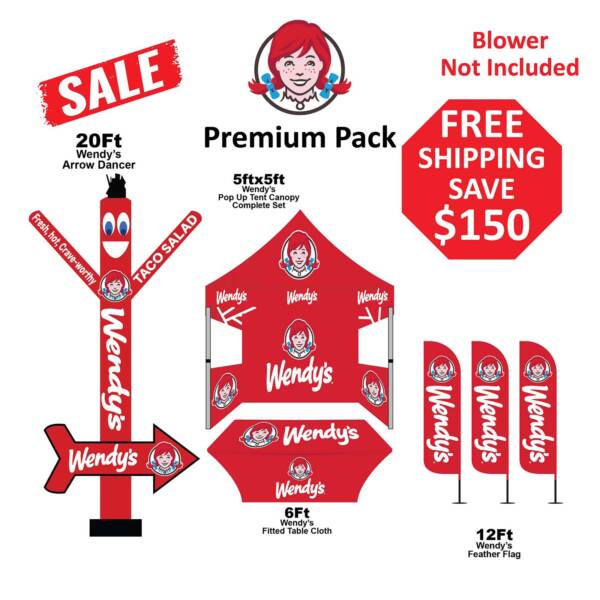 Wendy’s Outdoor Advertising Premium Deal Pack With 5X5 Canopy Tent