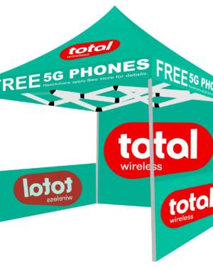 Total by Wireless - 10x10 Canopy Tent Outdoor Advertising