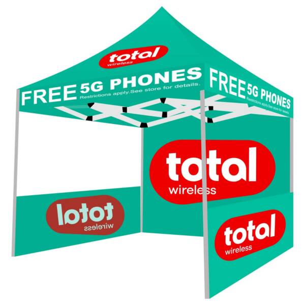 Total by Wireless - 10x10 Canopy Tent Outdoor Advertising