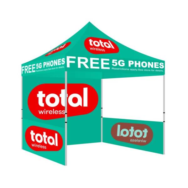 Total by Wireless - 10x10 Canopy Tent Outdoor Advertising