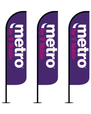 Metro by T-Mobile 12ft Feather Flag 3-Pack