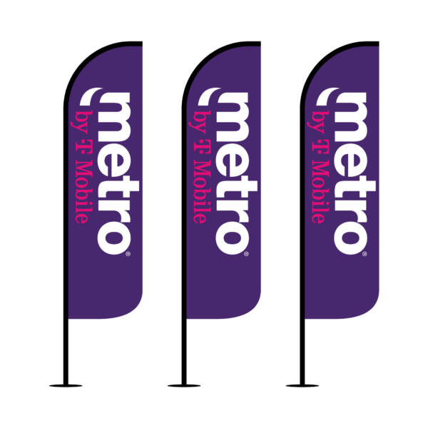 Metro by T-Mobile 12ft Feather Flag 3-Pack