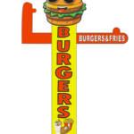 10ft Burgers & Fries Waving Man Inflatable