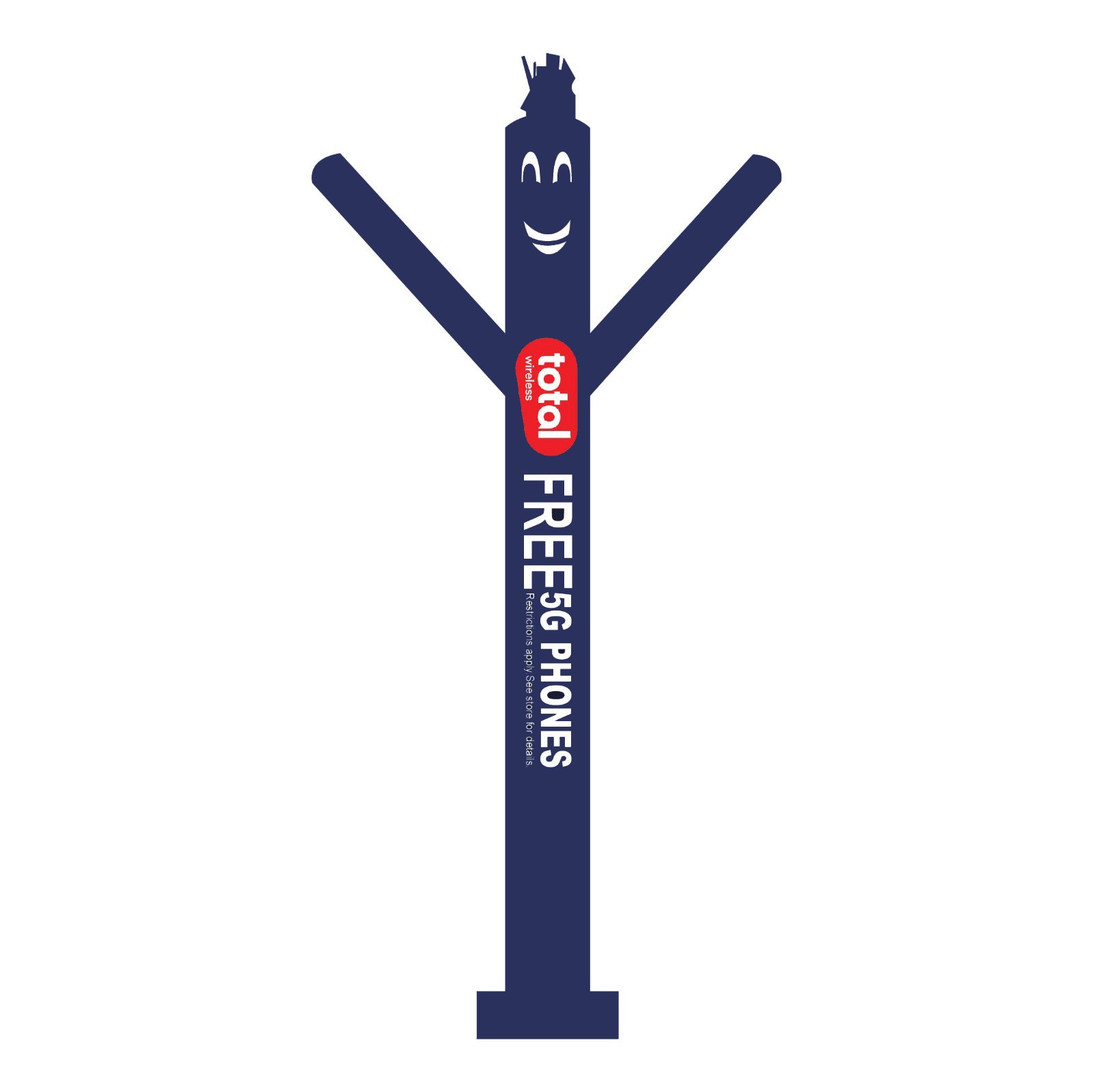 10ft Total Wireless Navy Blue Air Dancer Tube Men