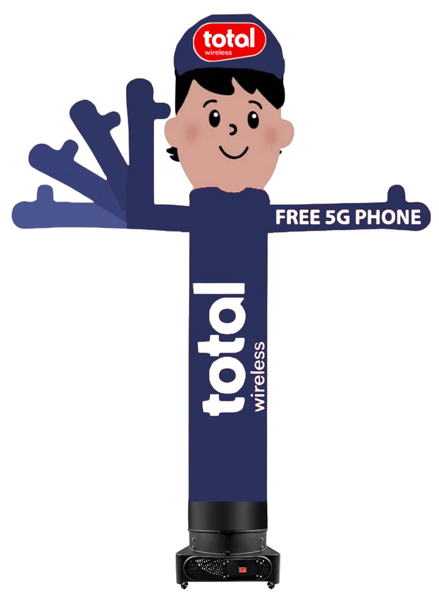 10ft-Total-Wireless-Waving-Man-Dark-Navy-Blue-Old-Version-with-blower