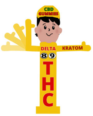 10ft Delta Waving Men Inflatable