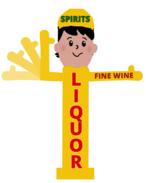 10ft Liquor Waving Men Inflatable