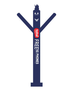 20ft Total Wireless Navy Blue Air Dancer Tube Men