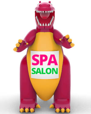 22ft Godzilla Spa, Salon, Barber, and Beauty Parlor Giant Outdoor Advertising Inflatable